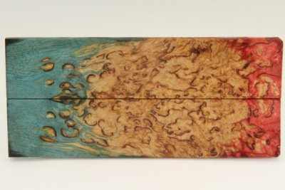 Plaquettes pour la coutellerie, Bouleau de Carélie stabilisé multicolore, ref:PBMs71168mu