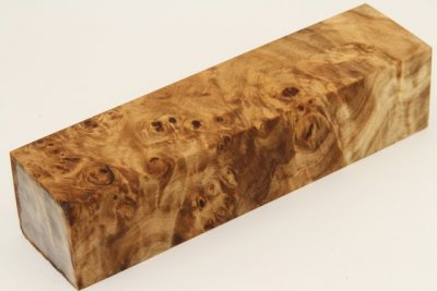 Bloc pour la coutellerie, Loupe de Peuplier stabilisé naturel, ref:BLpPEs71297na