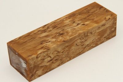 Bloc pour la coutellerie, Bouleau de Carélie stabilisé naturel, ref:BBMs71338na