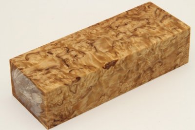 Bloc pour la coutellerie, Bouleau de Carélie stabilisé naturel, ref:BBMs71344na