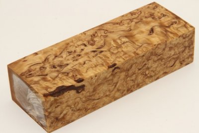 Bloc pour la coutellerie, Bouleau de Carélie stabilisé naturel, ref:BBMs71343na