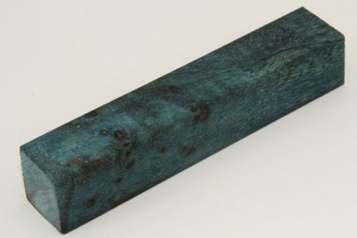 Carrelet à stylo, Loupe de Peuplier stabilisée bleue, ref:SLpPEs71370b