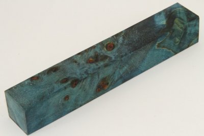 Carrelet à stylo, Loupe de Peuplier stabilisée bleue, ref:SLpPEs71372b