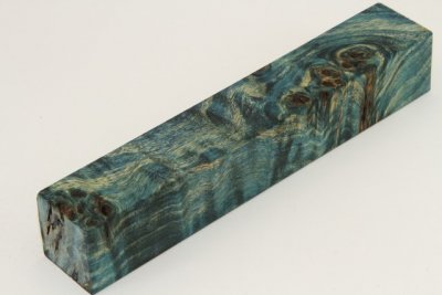 Carrelet à stylo, Loupe de Peuplier stabilisée bleue, ref:SLpPEs71377b