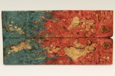 Plaquettes pour la coutellerie, Bouleau de Carélie stabilisé multicolore, ref:PBMs71383mu