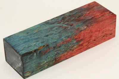 Bloc pour la coutellerie, Bouleau de Carélie stabilisé multicolore, ref:BBMs71387mu