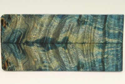 Plaquettes pour la coutellerie, Peuplier ondé stabilisé bleu, ref:PLpPEs71424b