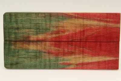 Plaquettes pour la coutellerie, Erable sycomore ondé stabilisé multicolore, ref:PESOs71433mu