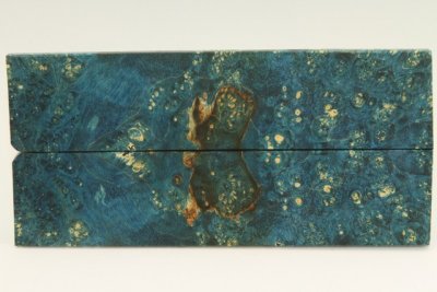 Plaquettes pour la coutellerie, Loupe d'Erable Négundo stabilisé bleu, ref:PLpErs71434b