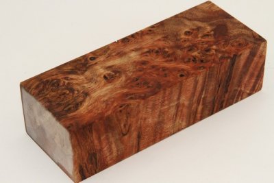 Bloc pour la coutellerie, Loupe de Peuplier stabilisée marron, ref:BLpPEs71571ma