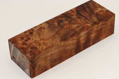 Bloc pour la coutellerie, Loupe de Peuplier stabilisée marron, ref:BLpPEs71570ma