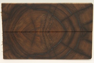 Plaquettes pour la coutellerie, Noyer + résine bleue, ref:PRN71786