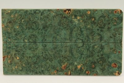 Plaquettes pour la coutellerie, Loupe d'Erable Négundo stabilisé vert, ref:PLpErs71886ve