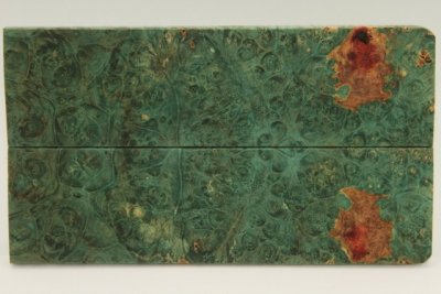 Plaquettes pour la coutellerie, Loupe d'Erable Négundo stabilisé vert, ref:PLpErs71887ve