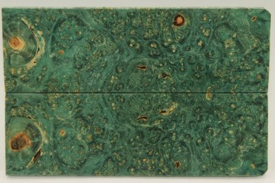 Plaquettes pour la coutellerie, Loupe d'Erable Négundo stabilisé vert, ref:PLpErs71892ve