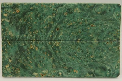 Plaquettes pour la coutellerie, Loupe d'Erable Négundo stabilisé vert, ref:PLpErs71891ve