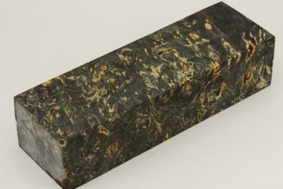 Bloc pour la coutellerie, Loupe d'Erable Négundo stabilisé noir, ref:BLpErs71901nr