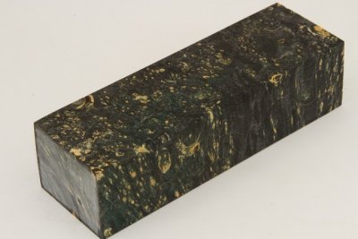 Bloc pour la coutellerie, Loupe d'Erable Négundo stabilisé noir, ref:BLpErs71903nr