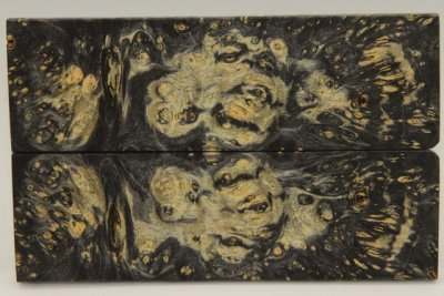 Plaquettes pour la coutellerie, Loupe d'Erable Négundo stabilisé noir, ref:PLpErs71896nr