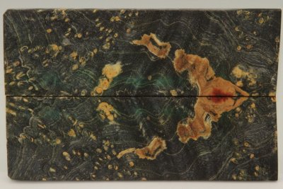 Plaquettes pour la coutellerie, Loupe d'Erable Négundo stabilisé noir, ref:PLpErs71898nr