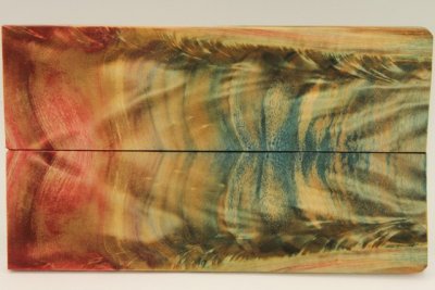 Plaquettes pour la coutellerie, Fourche de Peuplier stabilisée multicolore, ref:PLpPEs71942mu