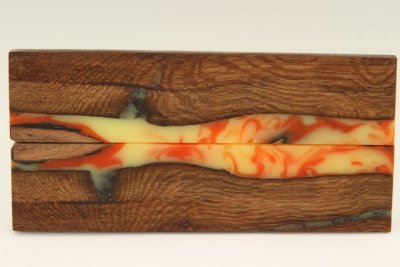 Plaquettes pour la coutellerie, Cep de Vigne + résine variée, ref:PRCV71931