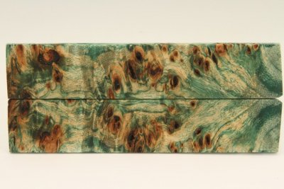 Plaquettes pour la coutellerie, Loupe de Peuplier stabilisée vert, ref:PLpPEs71953ve