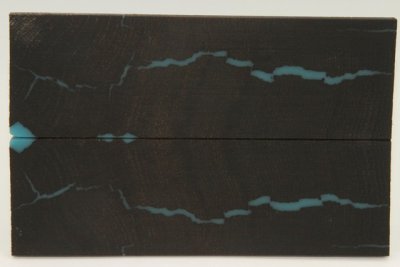 Plaquettes pour la coutellerie, Chêne des marais (Morta) + résine bleue, ref:PRCM72000