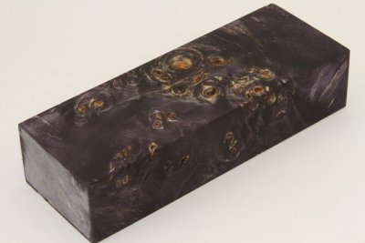 Bloc pour la coutellerie, Loupe de Peuplier stabilisée violet, ref:BLpPEs72032vi