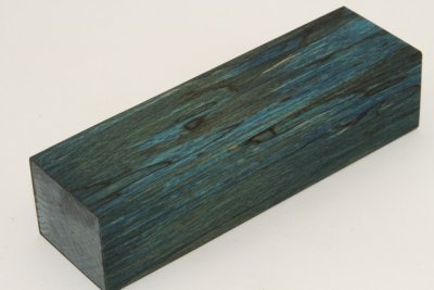 Bloc pour la coutellerie, Hêtre échauffé stabilisé bleu, ref:BHs72191b
