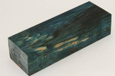 Bloc pour la coutellerie, Hêtre échauffé stabilisé bleu, ref:BHs72193b