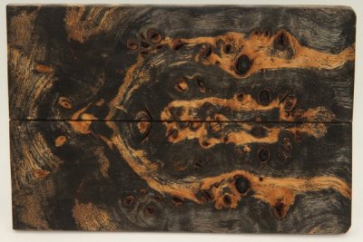 Plaquettes pour la coutellerie, Loupe de Peuplier stabilis&eacute;e noire, ref:PLpPEs72616nr