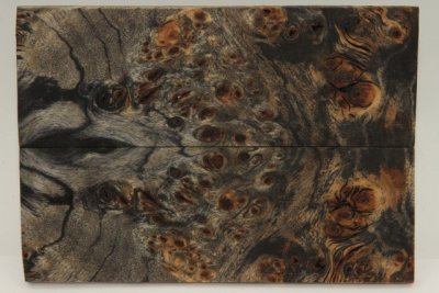 Plaquettes pour la coutellerie, Loupe de Peuplier stabilis&eacute;e noire, ref:PLpPEs72618nr