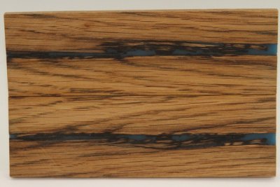 Plaquettes pour la coutellerie, Ch&ecirc;ne + r&eacute;sine bleue, ref:PRCH72758