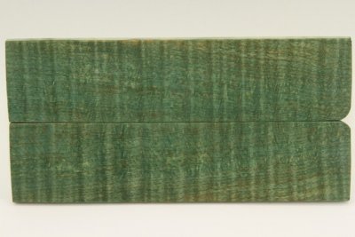 Plaquettes pour la coutellerie, Erable sycomore ond&eacute; stabilis&eacute; vert, ref:PESOs72807ve