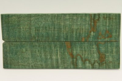 Plaquettes pour la coutellerie, Erable sycomore ond&eacute; stabilis&eacute; vert, ref:PESOs72806ve