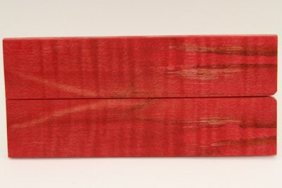 Plaquettes pour la coutellerie, Erable sycomore ond&eacute; stabilis&eacute; rouge, ref:PESOs72809r