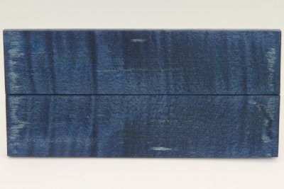Plaquettes pour la coutellerie, Erable sycomore ond&eacute; stabilis&eacute; bleu, ref:PESOs72817b