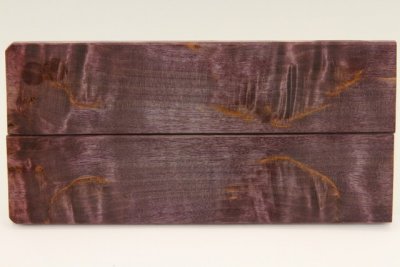 Plaquettes pour la coutellerie, Erable sycomore ond&eacute; stabilis&eacute; violet, ref:PESOs72820vi