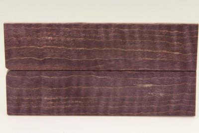 Plaquettes pour la coutellerie, Erable sycomore ond&eacute; stabilis&eacute; violet, ref:PESOs72821vi