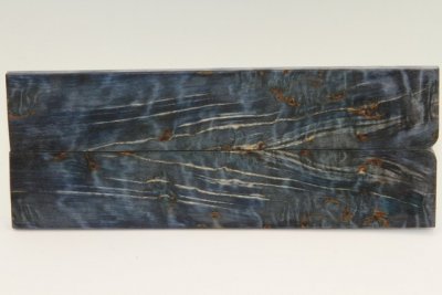 Plaquettes pour la coutellerie, Bouleau de Car&eacute;lie stabilis&eacute; bleu, ref:PBMs72826b