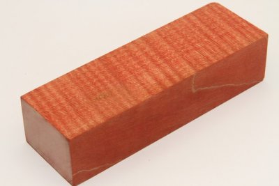 Bloc pour la coutellerie, Erable sycomore ond&eacute; stabilis&eacute; orange, ref:BESOs72853o