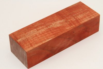 Bloc pour la coutellerie, Erable sycomore ond&eacute; stabilis&eacute; orange, ref:BESOs72854o