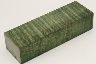 Bloc pour la coutellerie, Erable sycomore ond&eacute; stabilis&eacute; vert, ref:BESOs72856ve