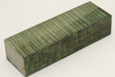 Bloc pour la coutellerie, Erable sycomore ond&eacute; stabilis&eacute; vert, ref:BESOs72857ve