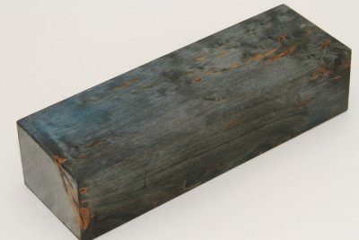 Bloc pour la coutellerie, Bouleau de Car&eacute;lie stabilis&eacute; bleu, ref:BBMs72863b