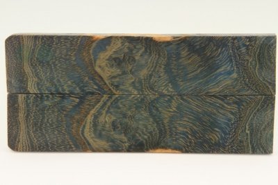 Plaquettes pour la coutellerie, loupe de Fr&ecirc;ne stabilis&eacute; bleue, ref:PLpFrs72872b