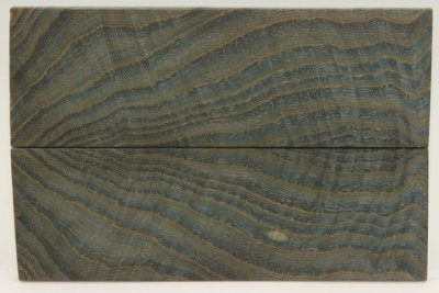 Plaquettes pour la coutellerie, loupe de Fr&ecirc;ne stabilis&eacute; bleue, ref:PLpFrs72874b