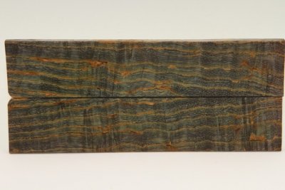 Plaquettes pour la coutellerie, loupe de Fr&ecirc;ne stabilis&eacute; bleue, ref:PLpFrs72876nr