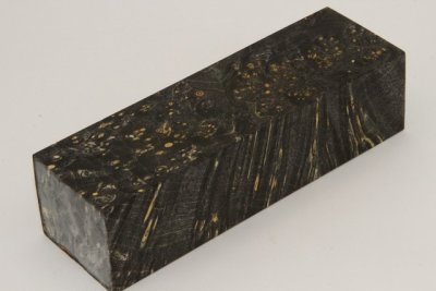 Bloc pour la coutellerie, Loupe d'Erable N&eacute;gundo stabilis&eacute; noir, ref:BLpErs72927nr